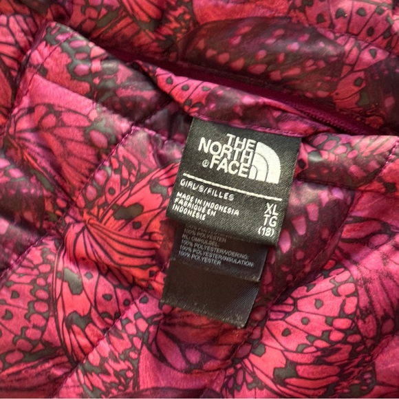 The North Face Pink Reversible Butterfly Patterned Jacket & Spyder Snowpants - Picture 7 of 14